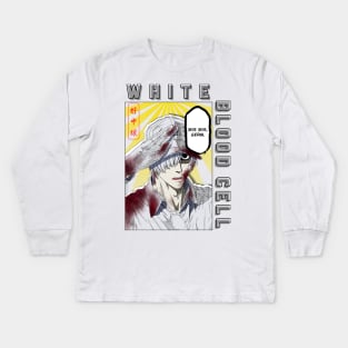 Cells at work White blood cell w. BACK PRINT Kids Long Sleeve T-Shirt